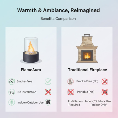 Bioethanol Fireplace for Tabletop Use
