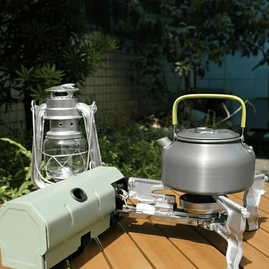 Portable Butane Camping Stove with Storage Bag and Gas Bottle