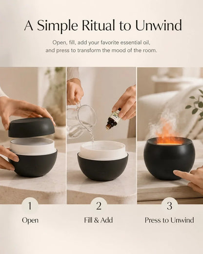 SerenityMist Ultrasonic Aroma Diffuser with LED Glow