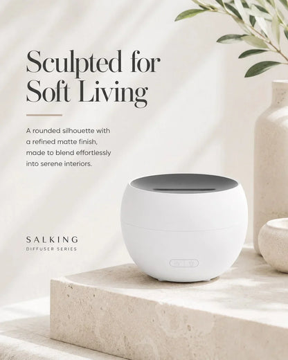 SerenityMist Ultrasonic Aroma Diffuser with LED Glow