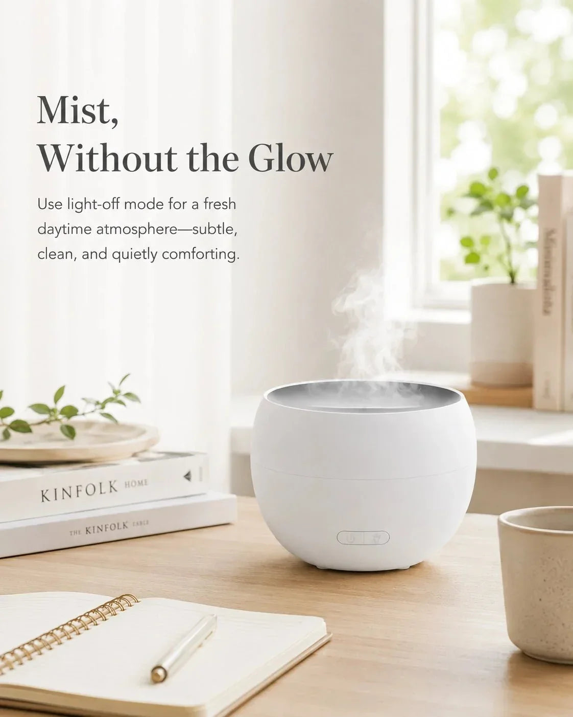 SerenityMist Ultrasonic Aroma Diffuser with LED Glow