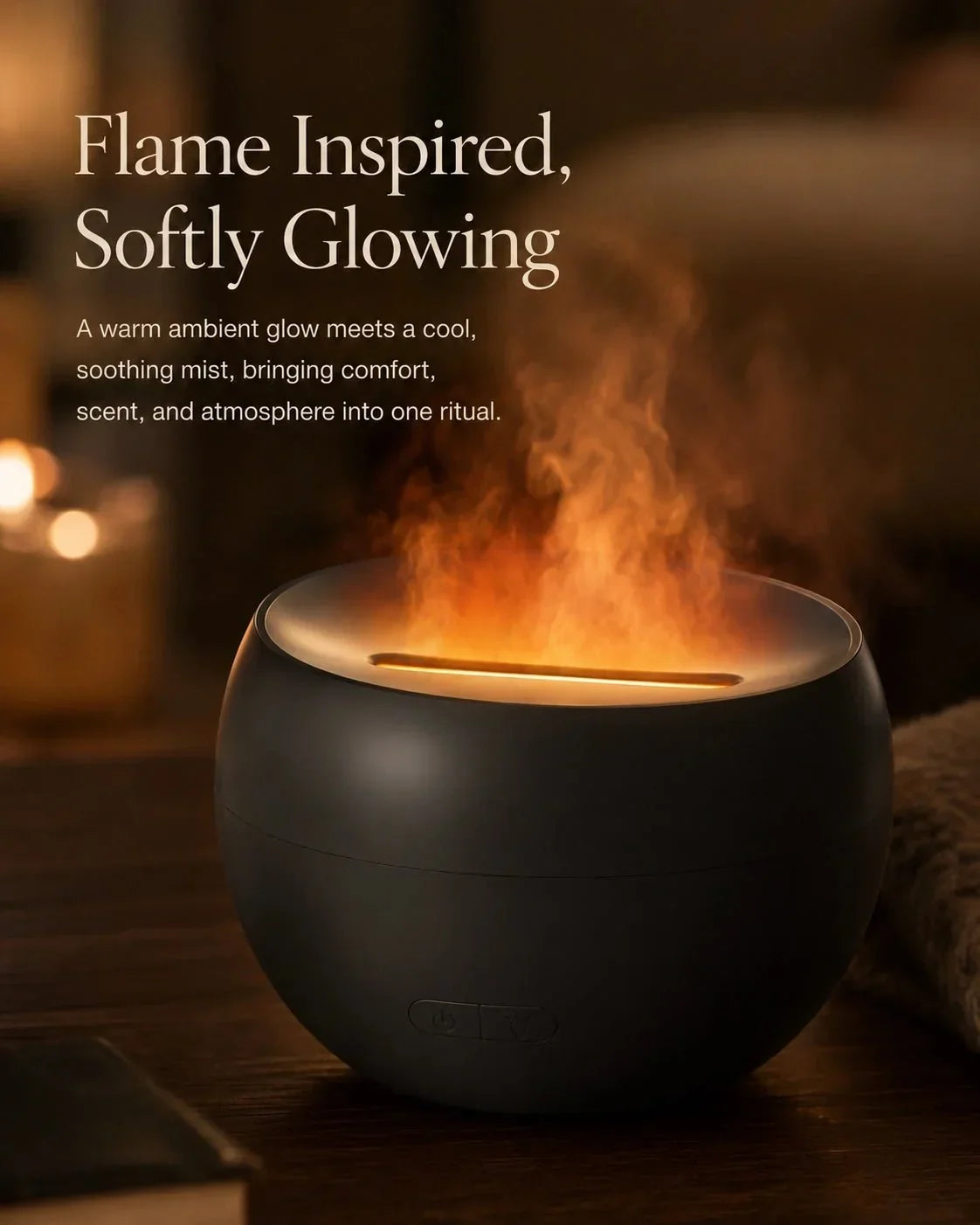 SerenityMist Ultrasonic Aroma Diffuser with LED Glow