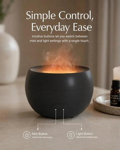 SerenityMist Ultrasonic Aroma Diffuser with LED Glow