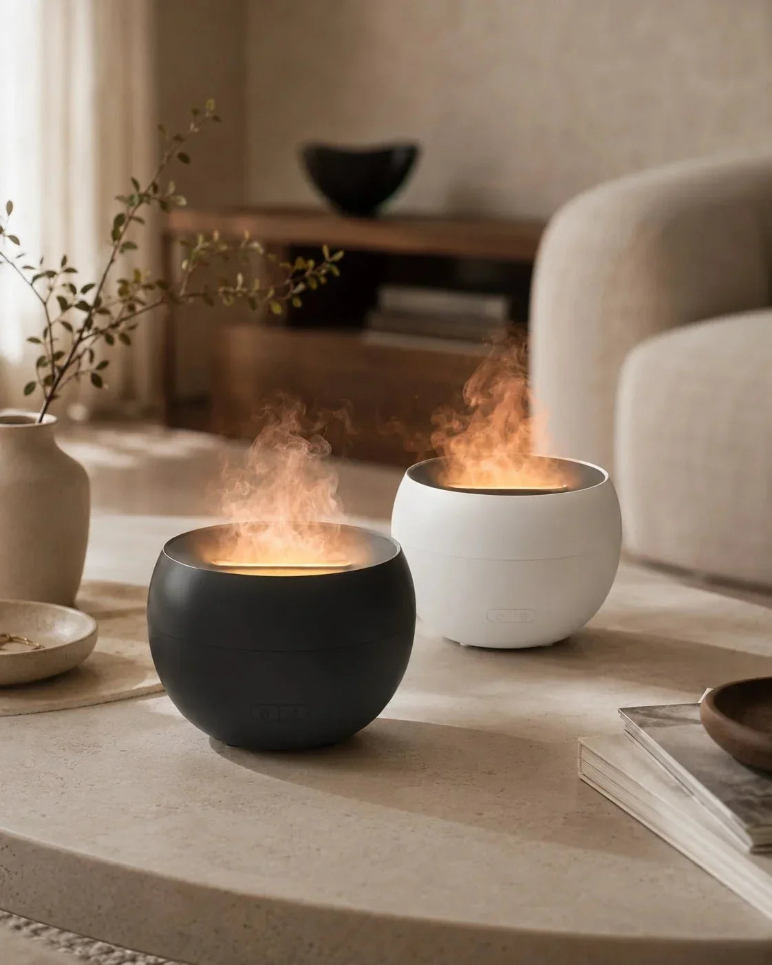 SerenityMist Ultrasonic Aroma Diffuser with LED Glow