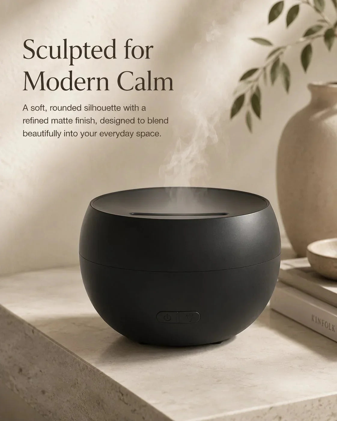 SerenityMist Ultrasonic Aroma Diffuser with LED Glow