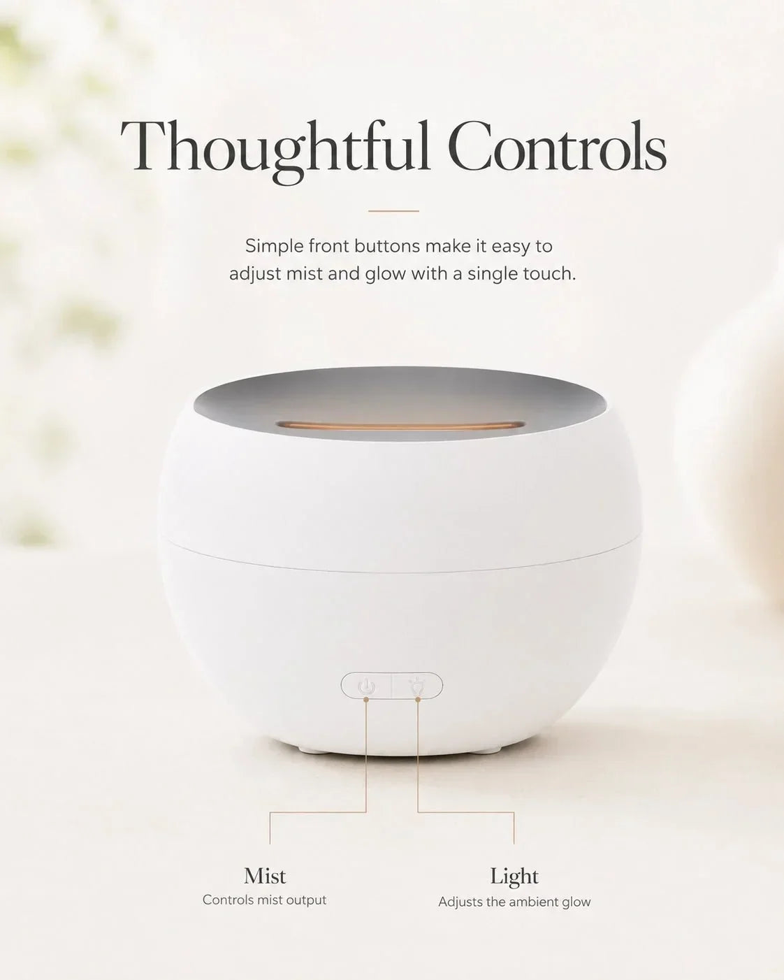 SerenityMist Ultrasonic Aroma Diffuser with LED Glow