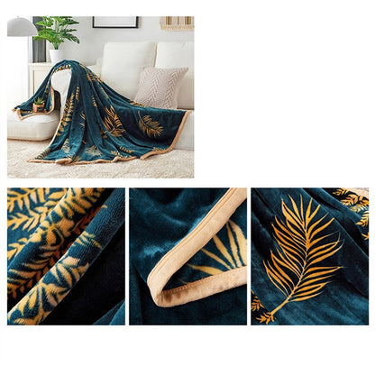 Botanical Bliss Plush Throw Blanket - Elegance Meets Comfort