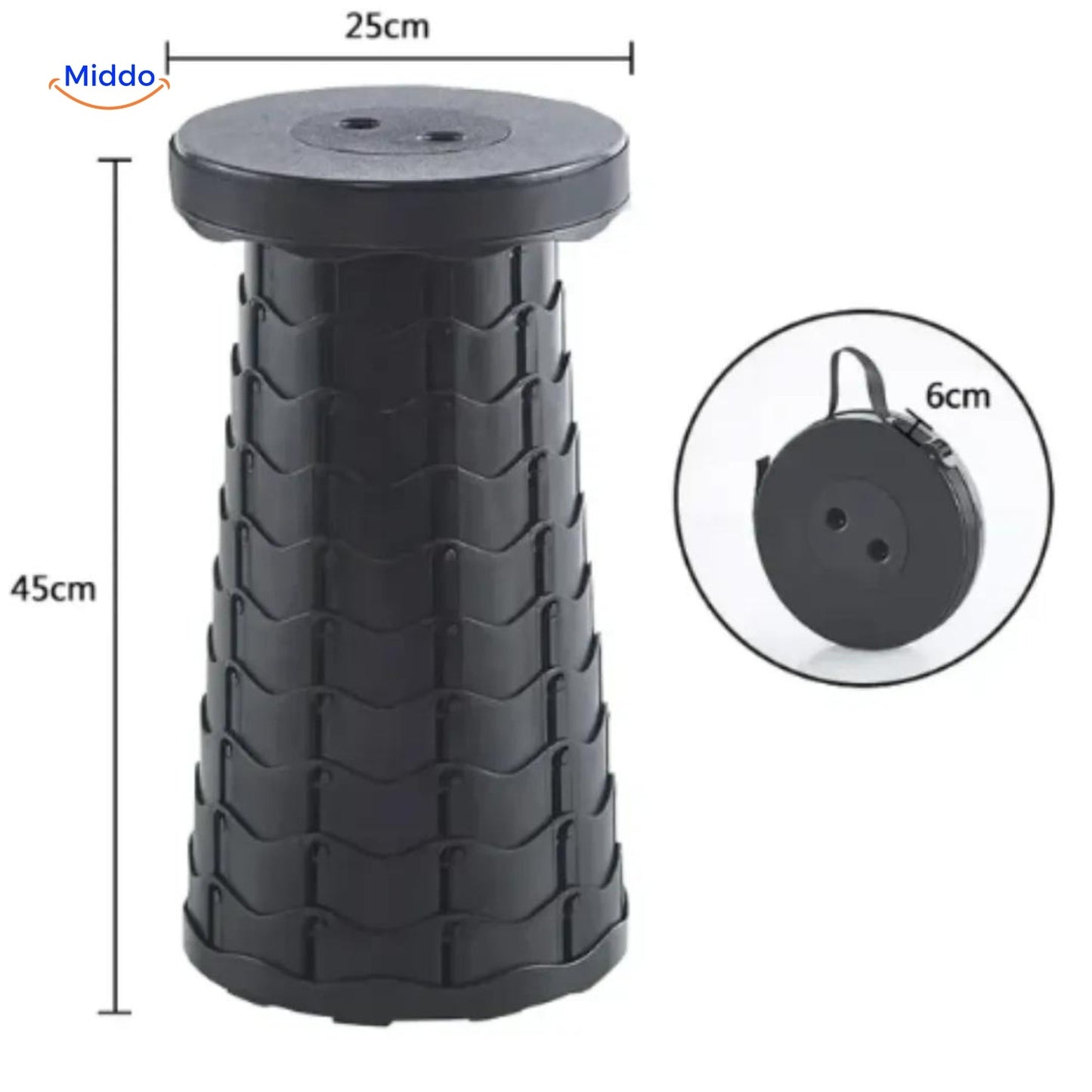 Adjustable Telescope Stool with Non-Slip Surface for Enhanced Comfort