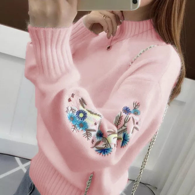 Petaluxe - Luxurious Cashmere Floral Sweater