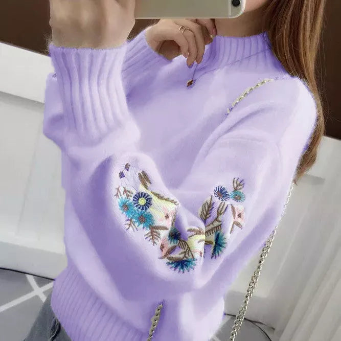 Petaluxe - Luxurious Cashmere Floral Sweater