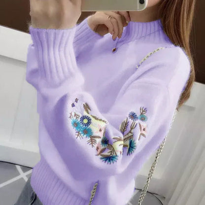 Petaluxe - Luxurious Cashmere Floral Sweater