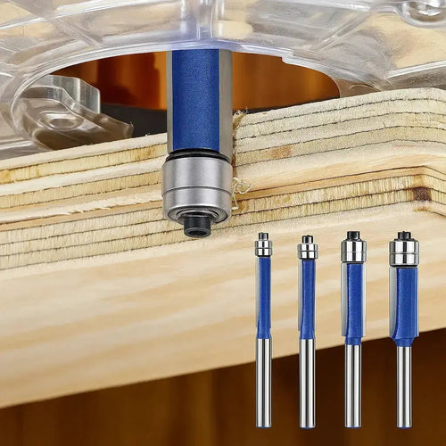Precision Edge Router Bit Collection with Dual Ball Bearings