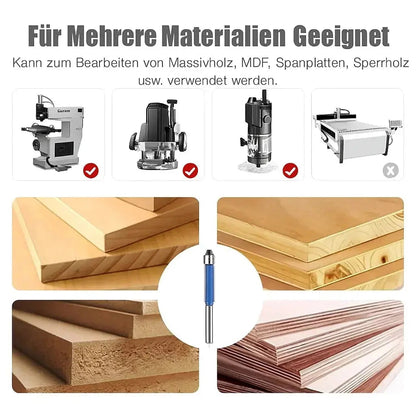Precision Edge Router Bit Collection with Dual Ball Bearings