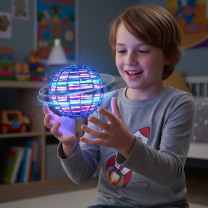 LED Hovering Sphere Toy – Hand-Guided Flying Fun