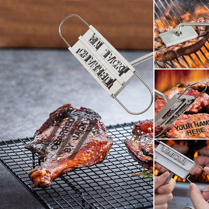 Meat Branding Iron for BBQ Grilling
