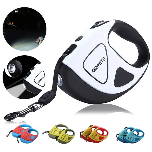 Retractable Dog Leash with LED Light for Pets