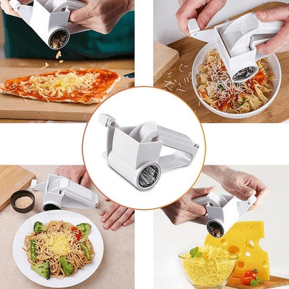 Rotating Cheese Grater with Manual Cutter