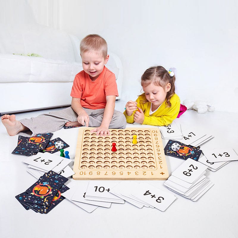 Math Mastery Game - Wooden Multiplication Board for Kids