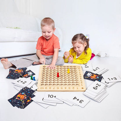 Math Mastery Game - Wooden Multiplication Board for Kids