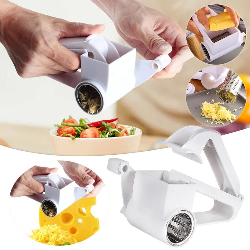 Rotating Cheese Grater with Manual Cutter