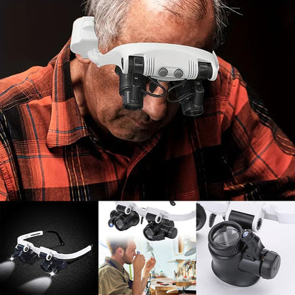 LED Lighted Magnifying Glasses for Dual Vision