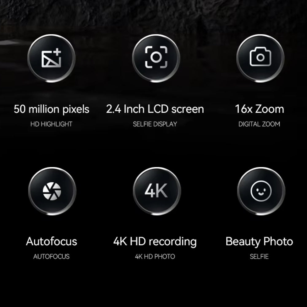 50MP 4K HD Digital Camera Ideal for Vloggers and Beginners