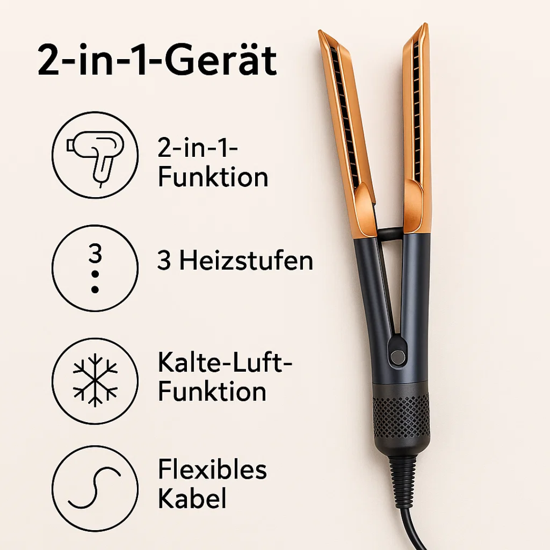 2-in-1 Hair Dryer & Straightener | SmoothGlide Elite