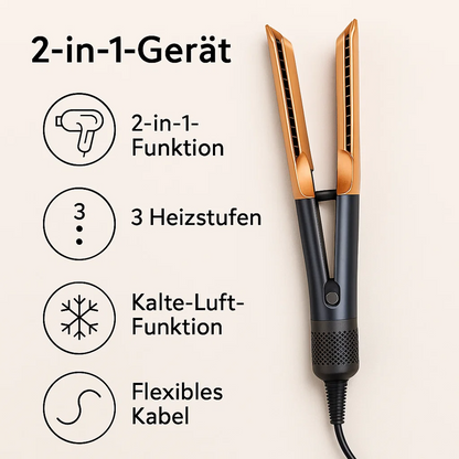 2-in-1 Hair Dryer & Straightener | SmoothGlide Elite