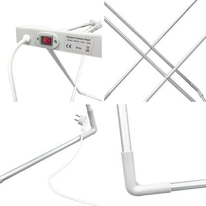 Compact Electric Clothes Drying Rack with Quick-Dry Bars
