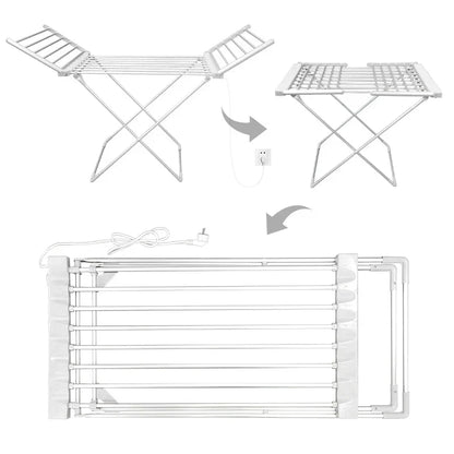 Compact Electric Clothes Drying Rack with Quick-Dry Bars