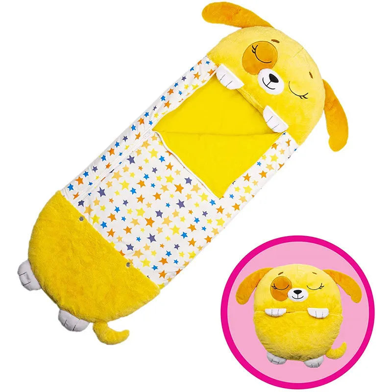 Animal-Shaped Kids' Sleeping Bag – Foldable and Portable