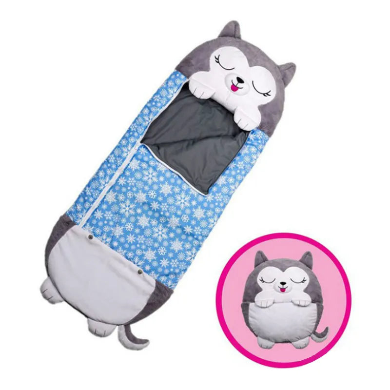 Animal-Shaped Kids' Sleeping Bag – Foldable and Portable