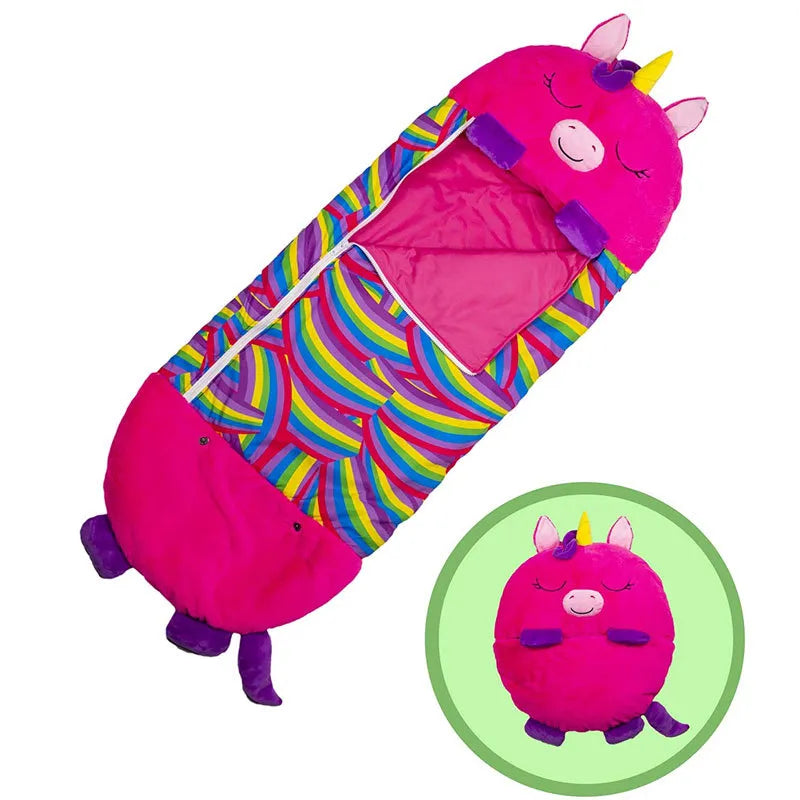 Animal-Shaped Kids' Sleeping Bag – Foldable and Portable
