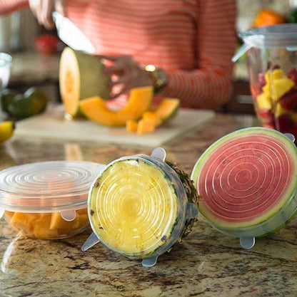 Set of 6 Stretchable Silicone Food Covers