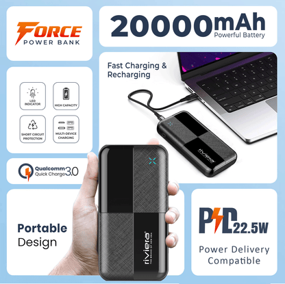 UltraCharge 20000 mAh Power Bank with Dual USB Ports