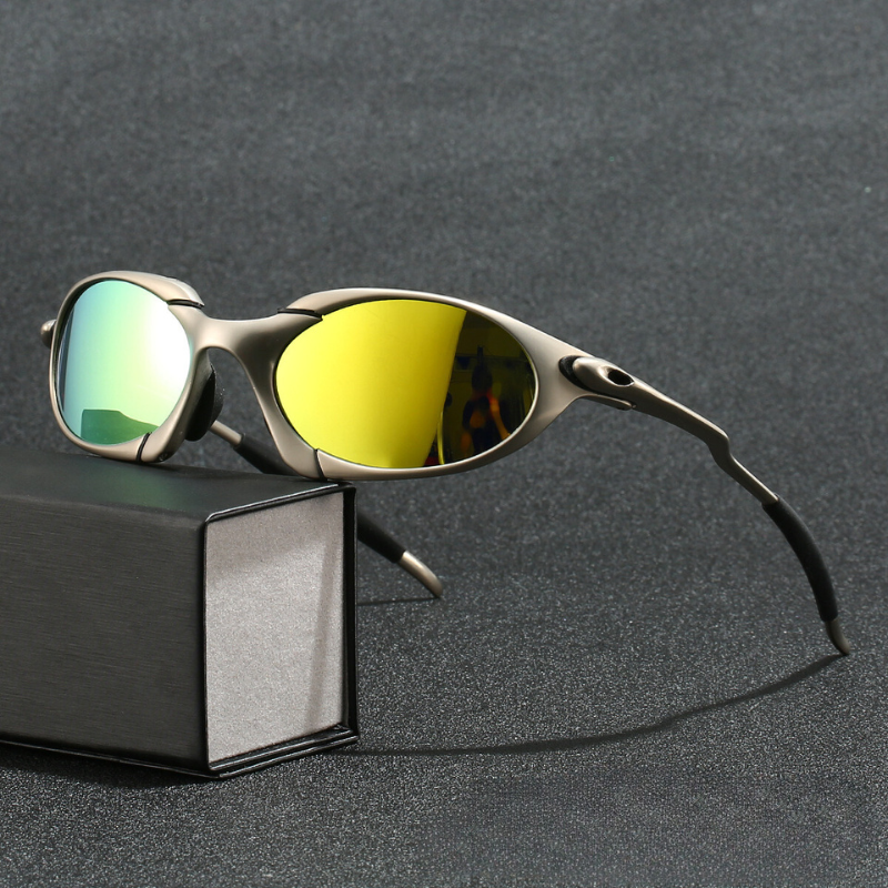 Men's Polarised Sports Sunglasses - Lightweight Metal Frame with UV Protection