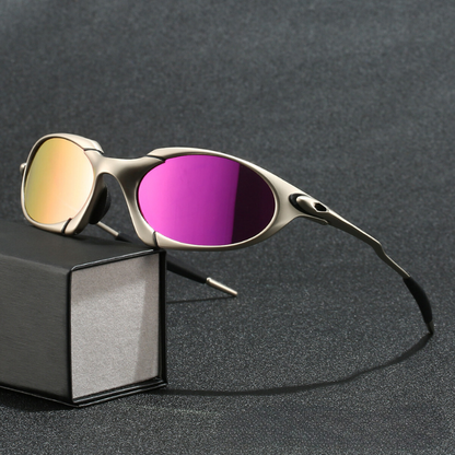 Men's Polarised Sports Sunglasses - Lightweight Metal Frame with UV Protection