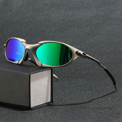 Men's Polarised Sports Sunglasses - Lightweight Metal Frame with UV Protection