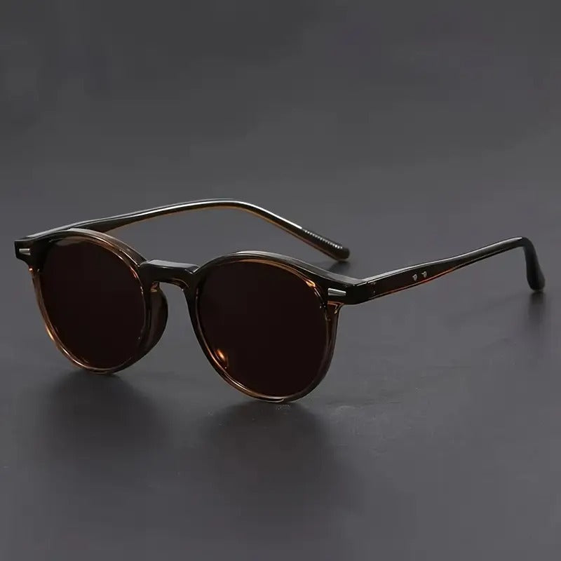 Men's Round Tortoiseshell Sunglasses – Lightweight Retro Style Frames