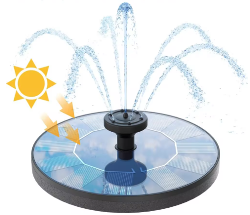 Solar-Powered Fountain for Water Features