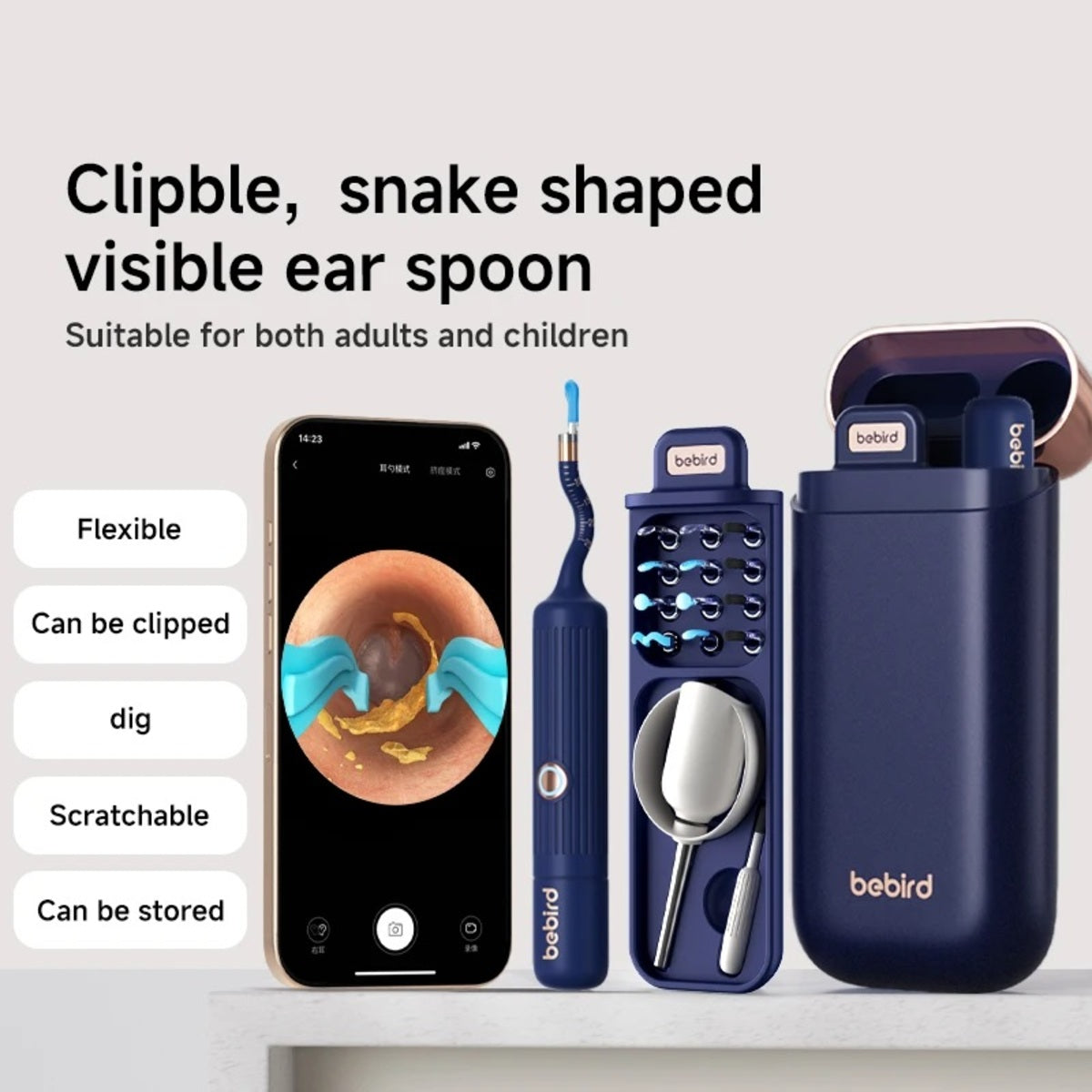 Bendable Earwax Removal Kit - Visual Earpick Tool