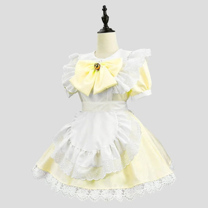 Elegant Maid Outfit with Ruffled Apron for Festive Occasions