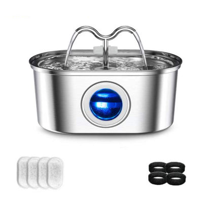 Stainless Steel Cat Water Dispenser – 2L, Quiet, Hygienic, BPA-free