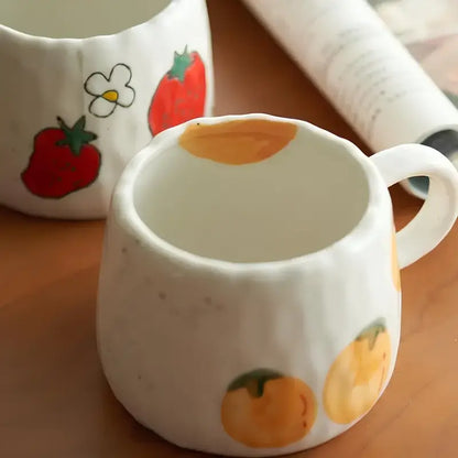 Handcrafted Ceramic Cups for Fruit Garden Decor