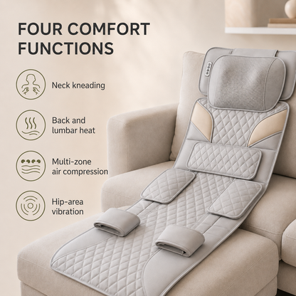 Heated Full Body Massage Mattress – Shiatsu, Air Compression & Vibration