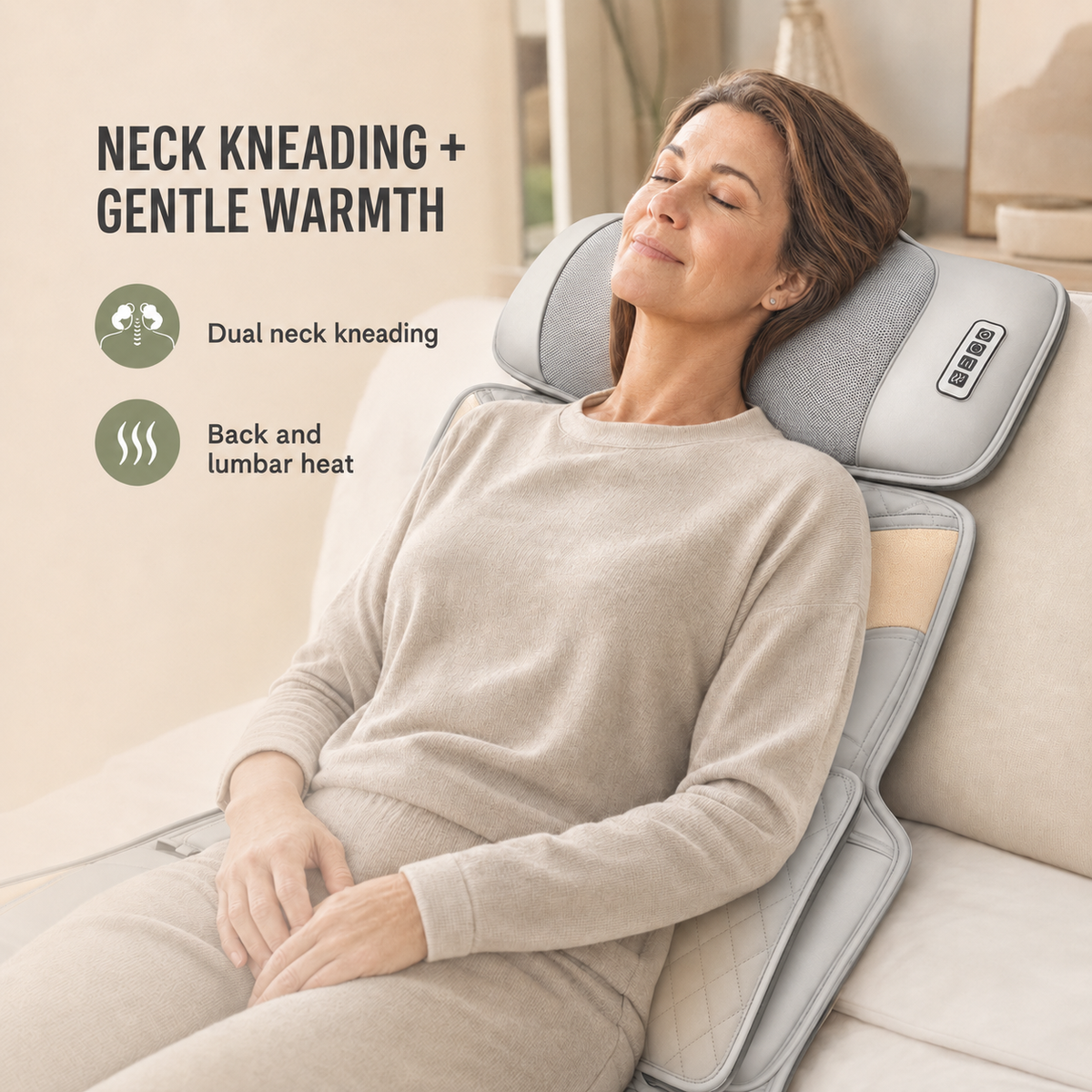 Heated Full Body Massage Mattress – Shiatsu, Air Compression & Vibration