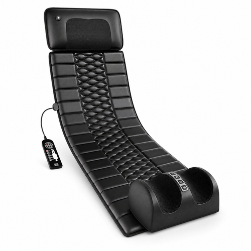 Shiatsu Massage Pad with Heat – Full Body Mat, 10 Vibrating Points, 9 Modes