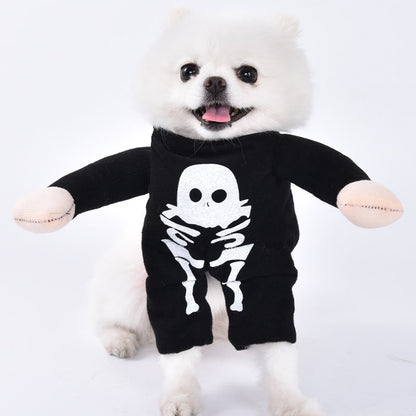 Playful Pet Outfit with Whimsical Holiday Themes and Easy Fit