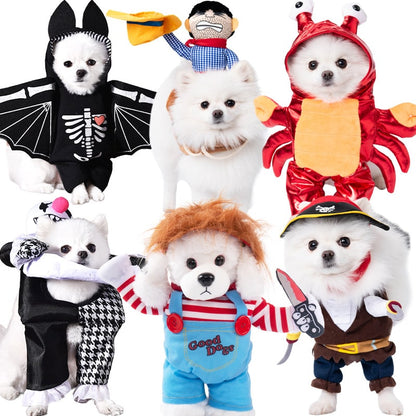 Playful Pet Outfit with Whimsical Holiday Themes and Easy Fit