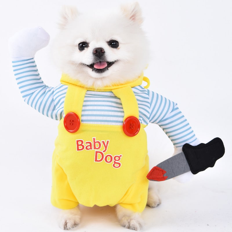 Playful Pet Outfit with Whimsical Holiday Themes and Easy Fit